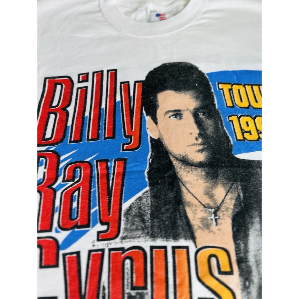 VINTAGE 1993 | Billy Ray Cyrus Tour Band T-Shirt sz L Adult Single Stitch - Picture 6 of 9